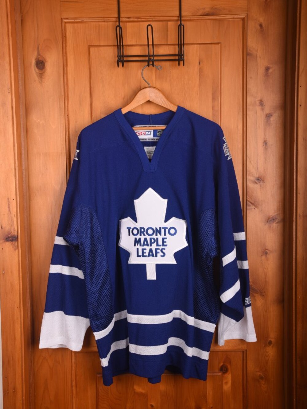 Vintage 90s CCM Toronto Maple Leafs NHL Air-Knit Hockey Jersey - Size Large
